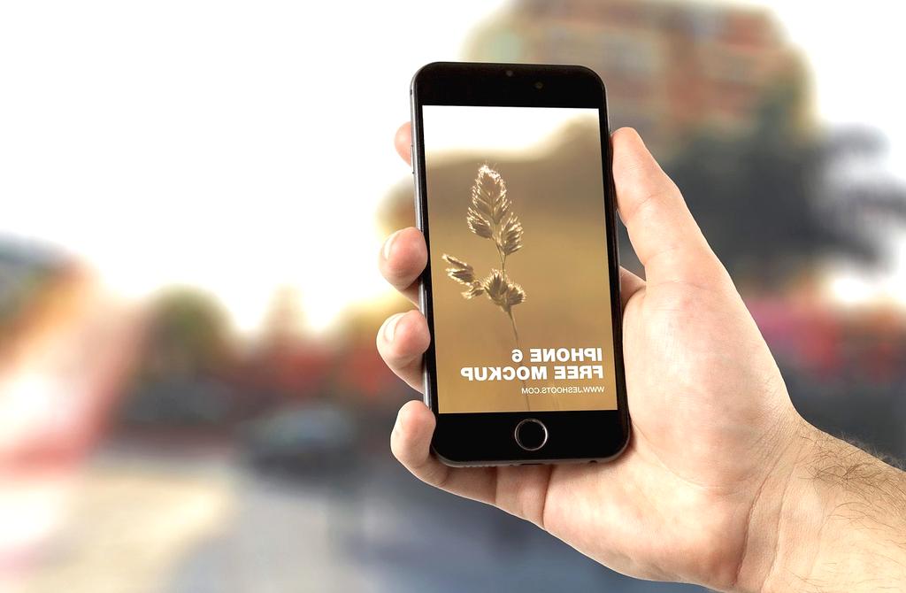Futuristic smart devices on a reflective surface